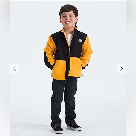 THE NORTH FACE Boys' Denali Jacket (Little Big Kid) Sz XS 6 Summit Gold Fleece - Picture 3 of 14